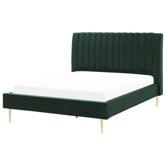 Seng Velour MARVILLE 140 x 200 cm Smaragdgrøn