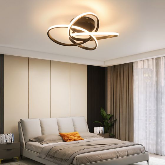 NETTLIFE LED loftlampe til soveværelse - 28W, 3000K, varm hvid, entrelampe, moderne køkkenlampe, firbladet blomst