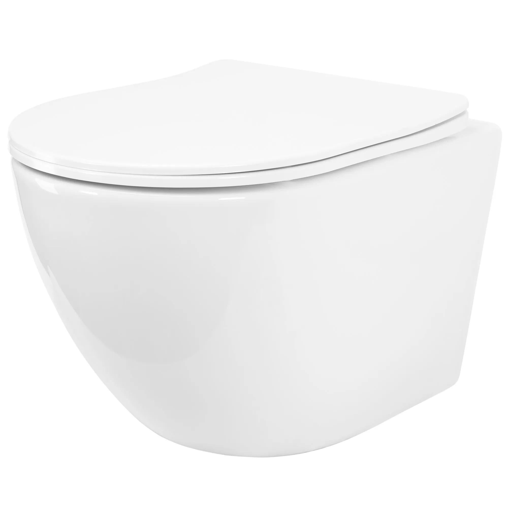REA væghængt toilet CARLO MINI TORNADO NF Hvid, 49x36x37cm
