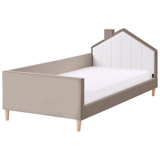 Børneseng Hus Velour KERVAN 90 x 200 cm Brungrå