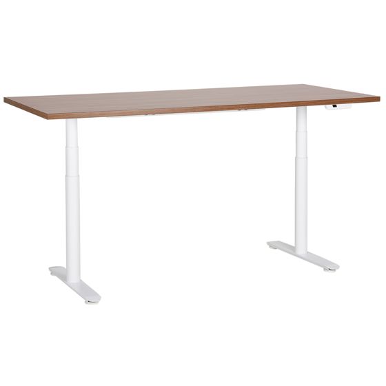 Elektrisk justerbart hæve sænkebord DESTINAS 180 cm 80 cm Brun/hvid