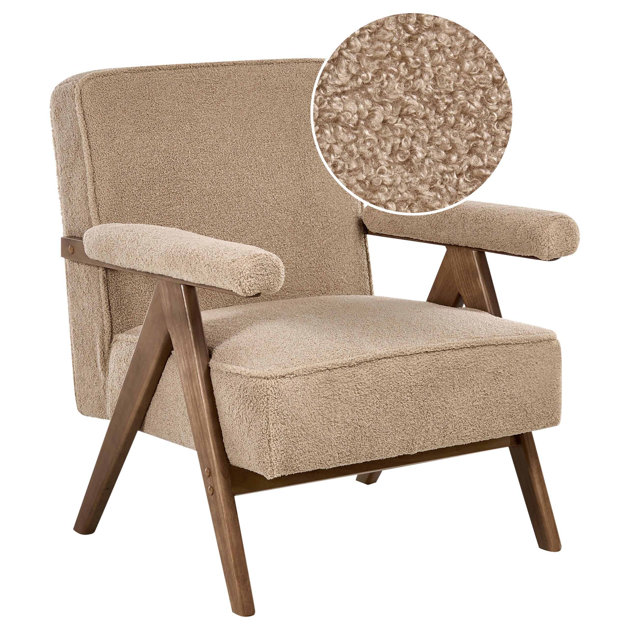 Lænestol EVJE Boucle Beige