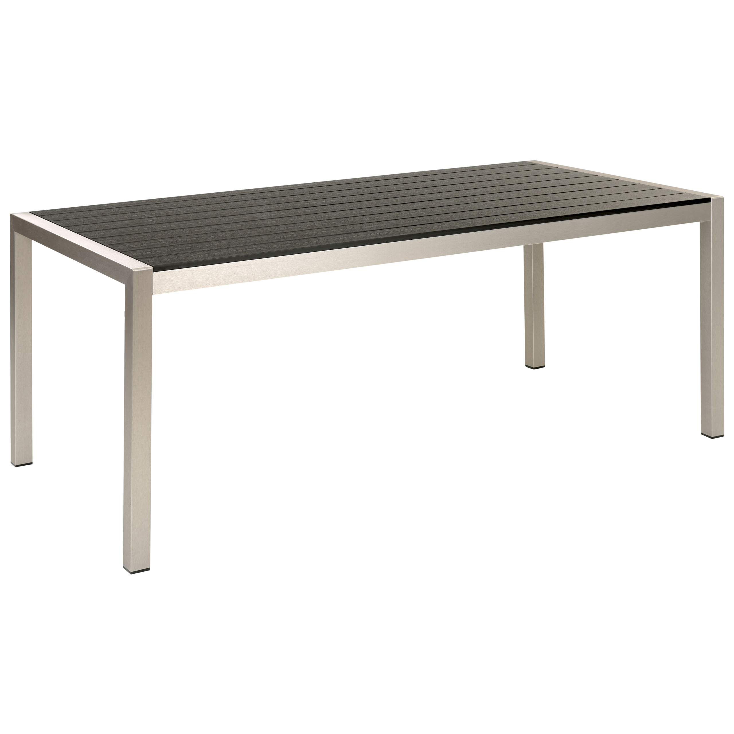 Havebord VERNIO 180 cm 90 cm Metal Sort/sølv