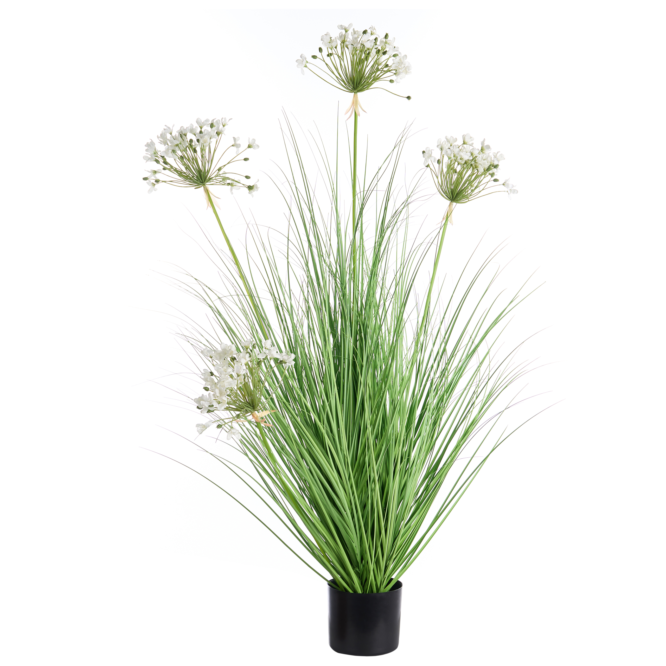 Kunstig plante ONION GRASS 120 cm Hvid