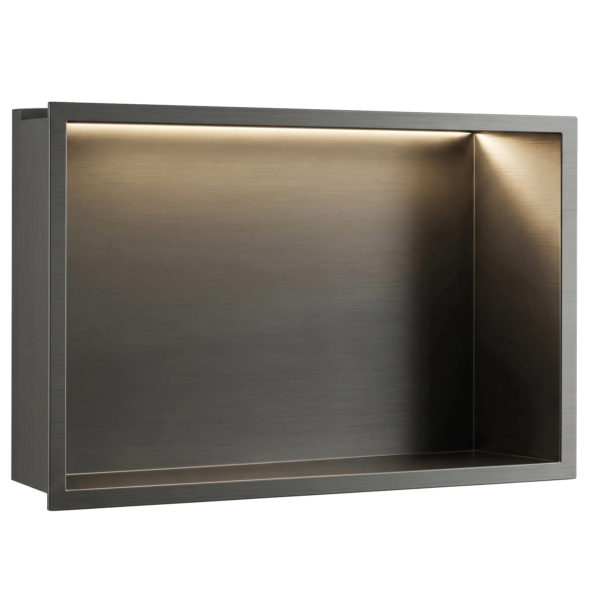 REA indbygget badeværelseshylde LED 30x45 , Titan, 10x48x33cm
