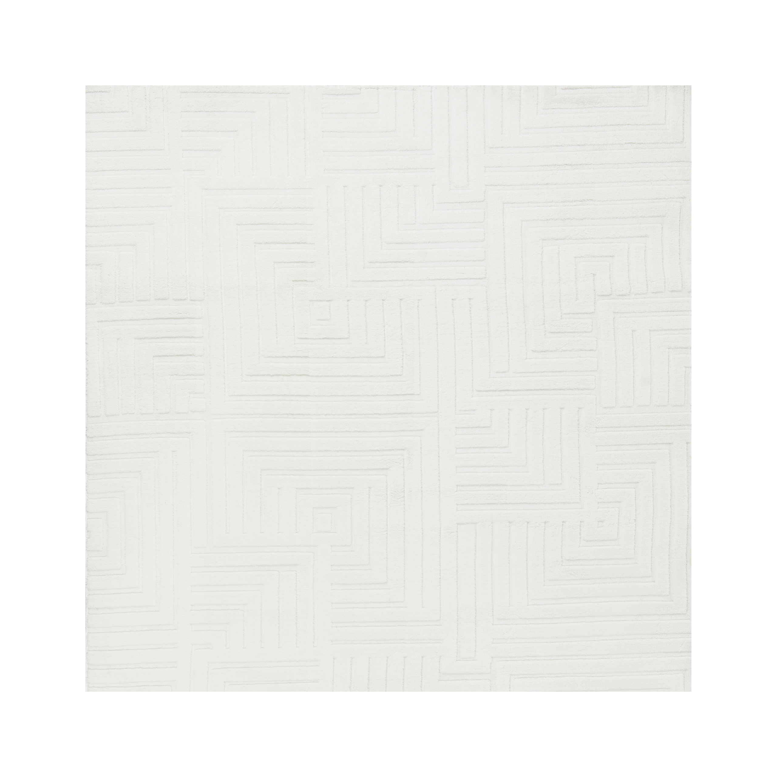Gulvtæppe TAMIREL Cremehvid 160 x 160 cm