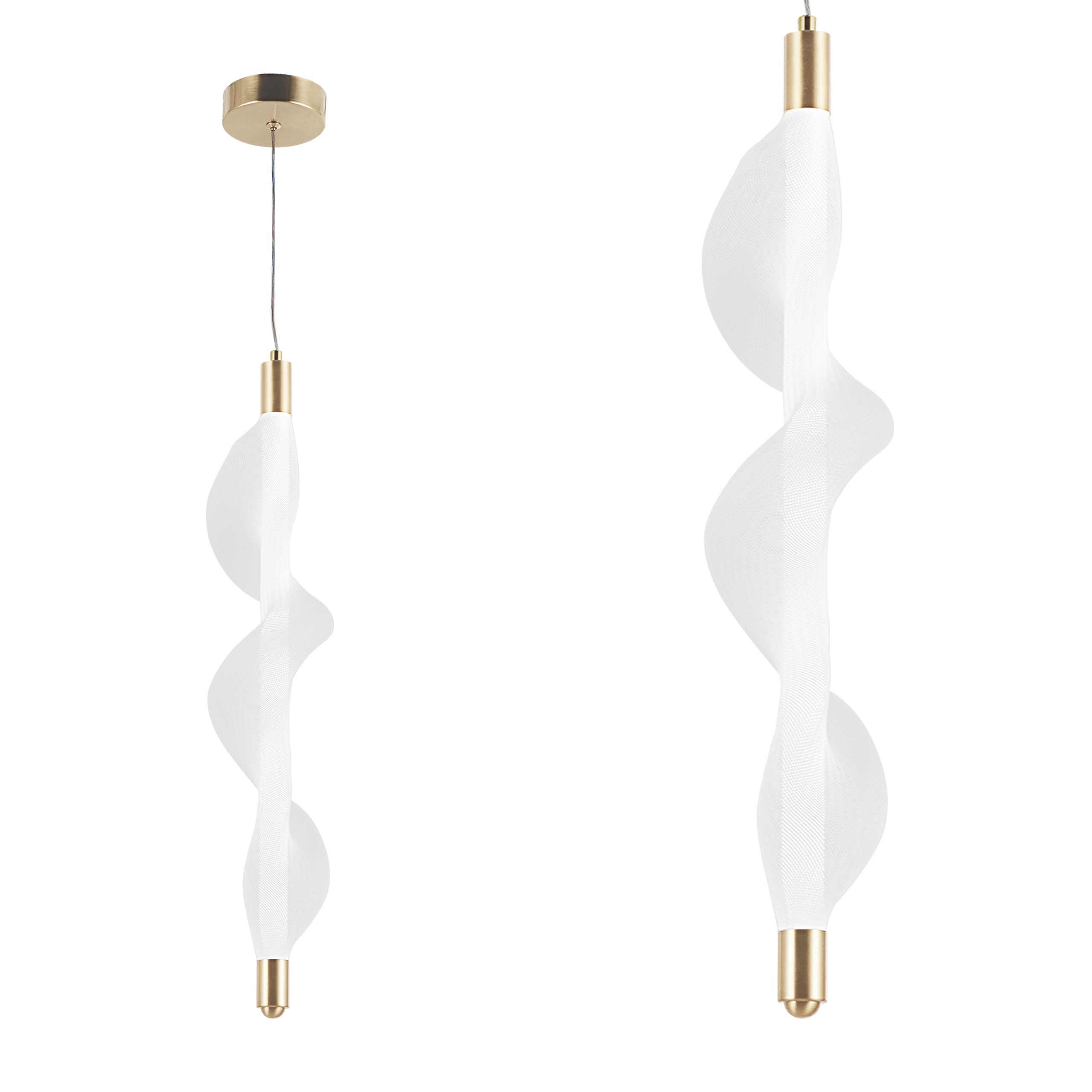 TOOLIGHT hængende loftlampe LED G008-1CP Hvid/Guld 42x9x42cm