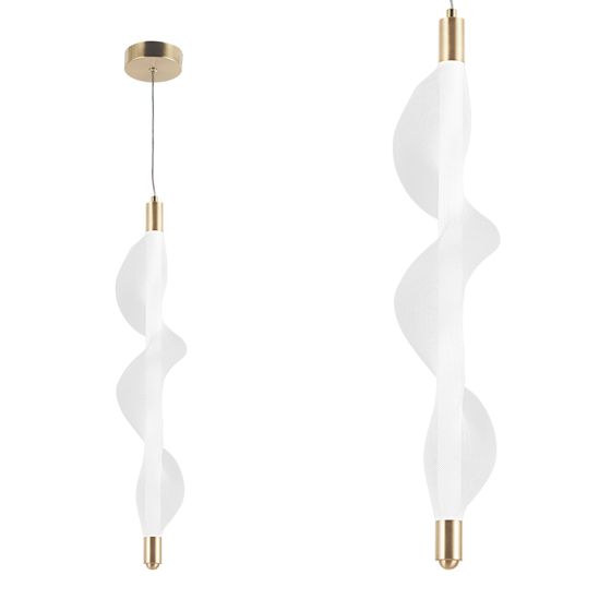 TOOLIGHT hængende loftlampe LED G008-1CP Hvid/Guld 42x9x42cm