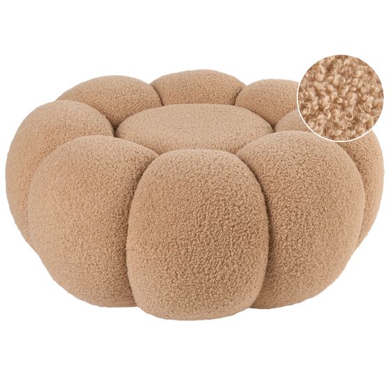 Puf BEAUFORT Boucle Lysebrun