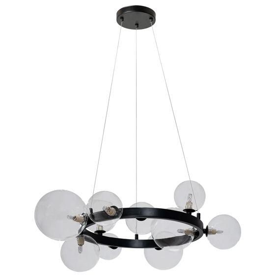 TOOLIGHT hængende loftlampe APP1159-10CP Sort 150x52x150cm