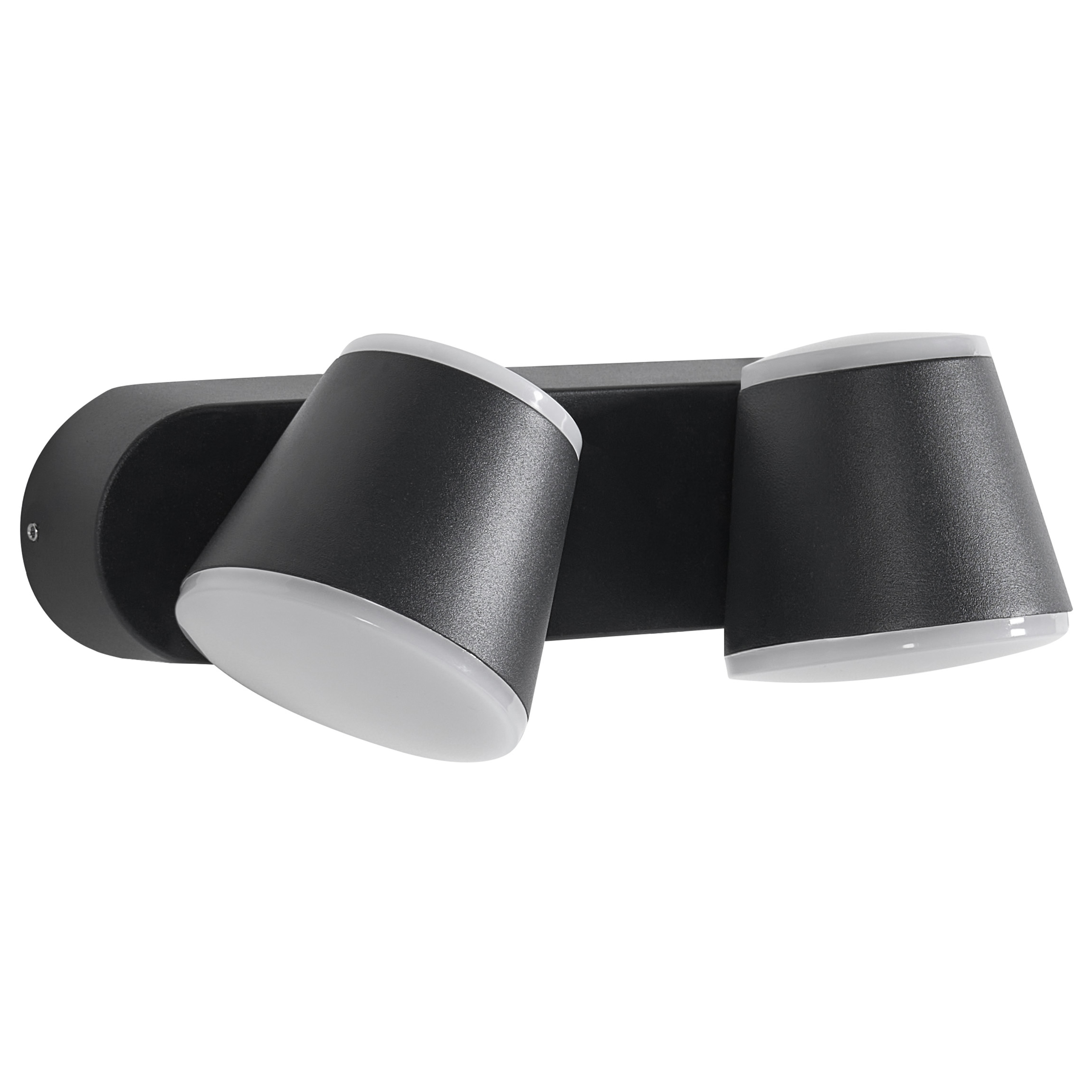 Udendørs LED-væglampe TENORIO Sort