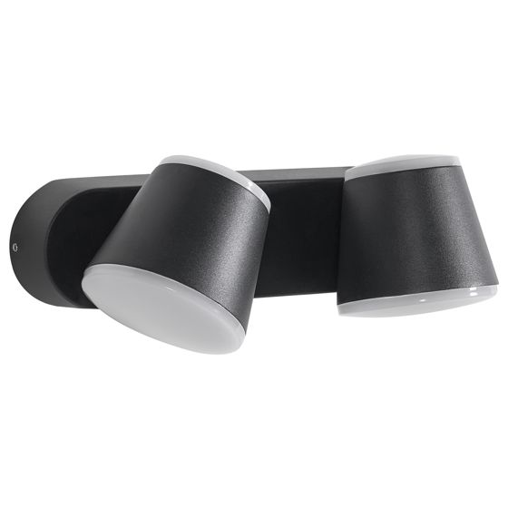 Udendørs LED-væglampe TENORIO Sort