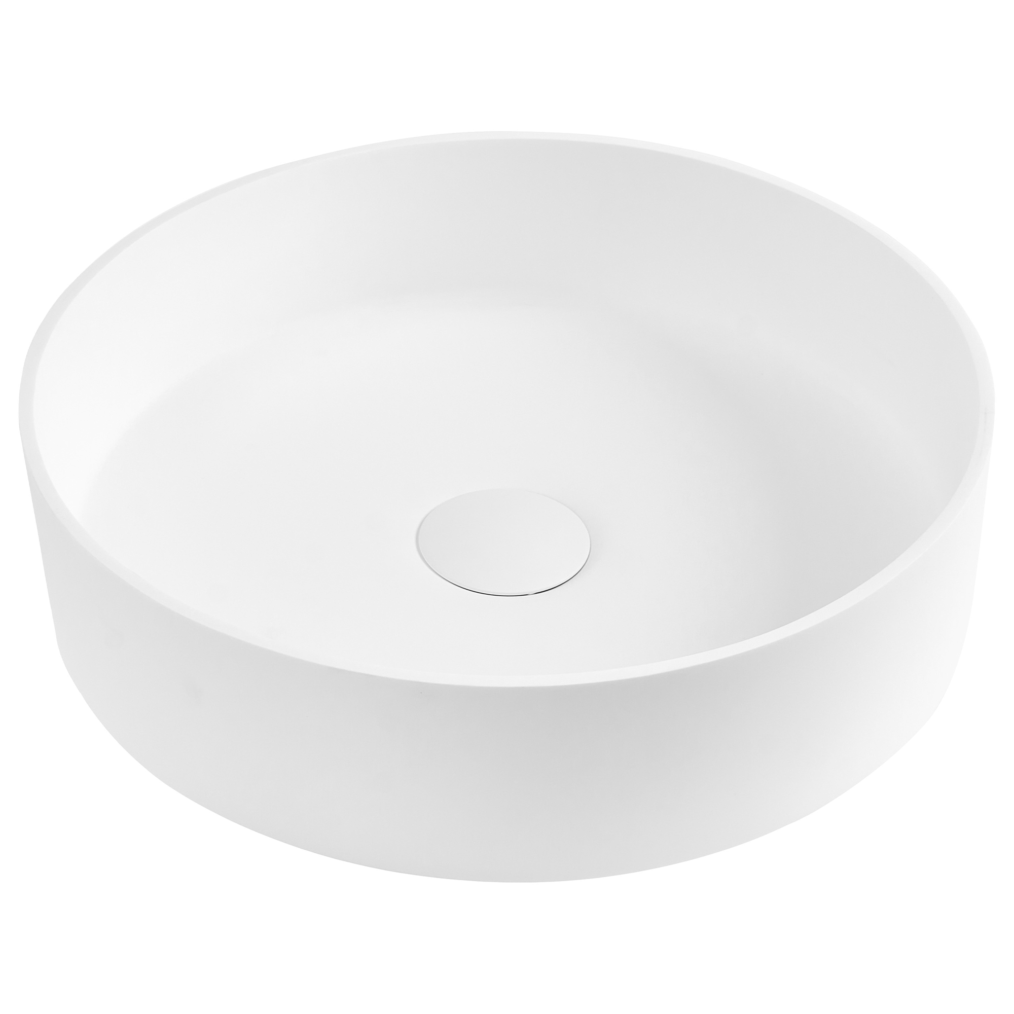 Vask til bordplade SALITRAL ⌀ 36 cm Hvid