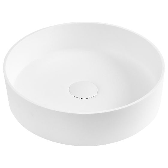 Vask til bordplade SALITRAL ⌀ 36 cm Hvid