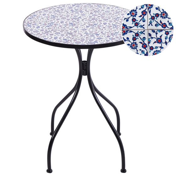 Bistro bord CAMPRENA 60 cm 60 cm Metal Sort