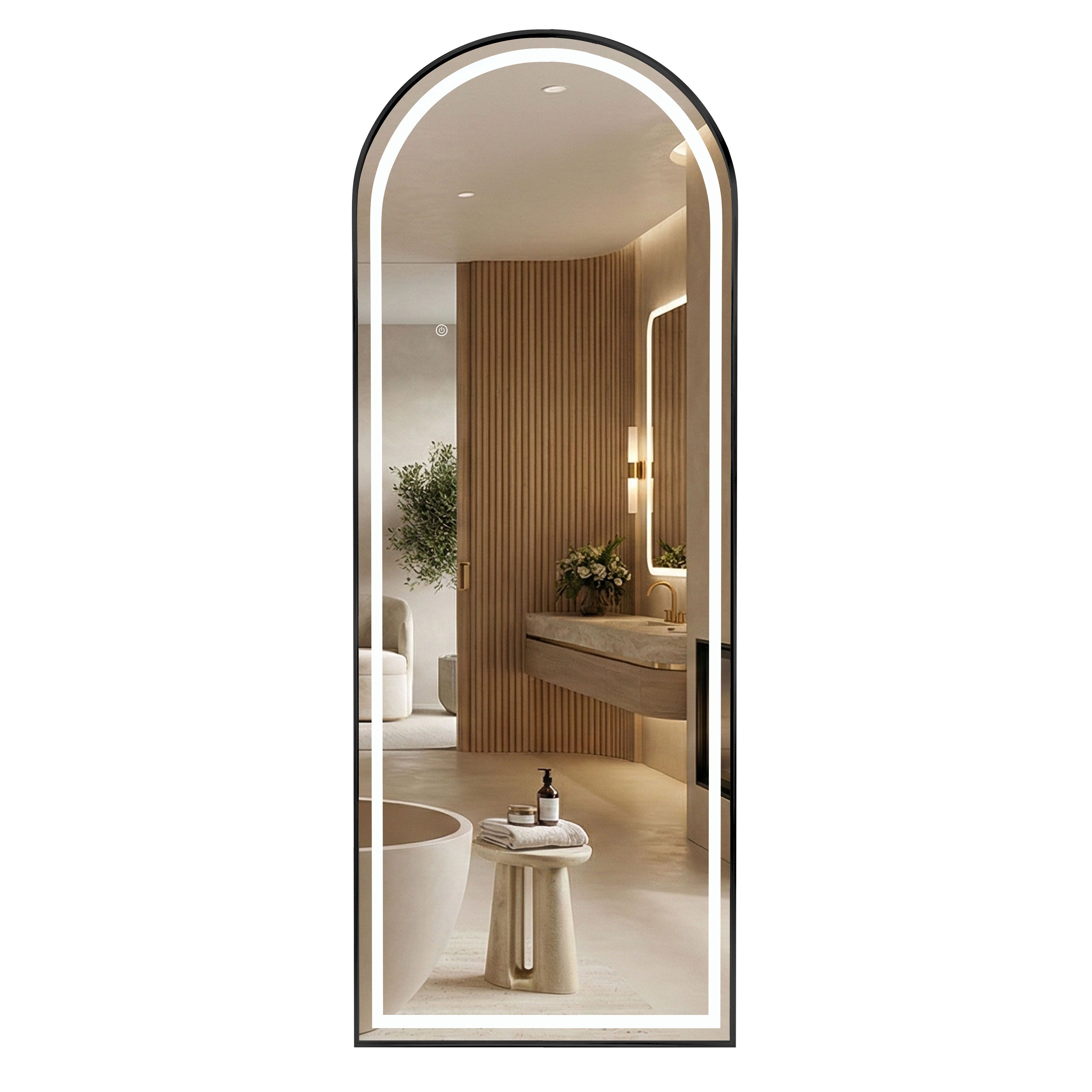 REA spejl ORBIT 50x160 LED Sort 3x50x160cm