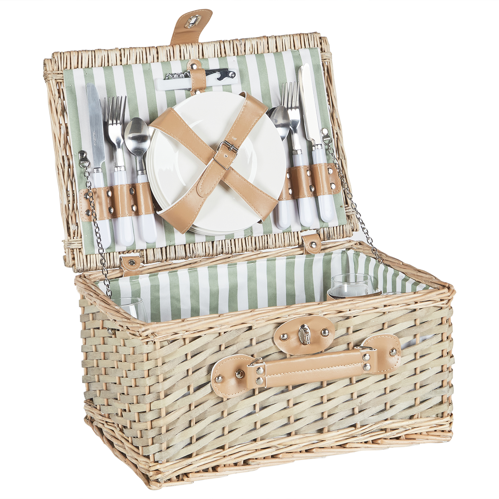 Picnic-kurv CLEMENTINE Flet Naturlig