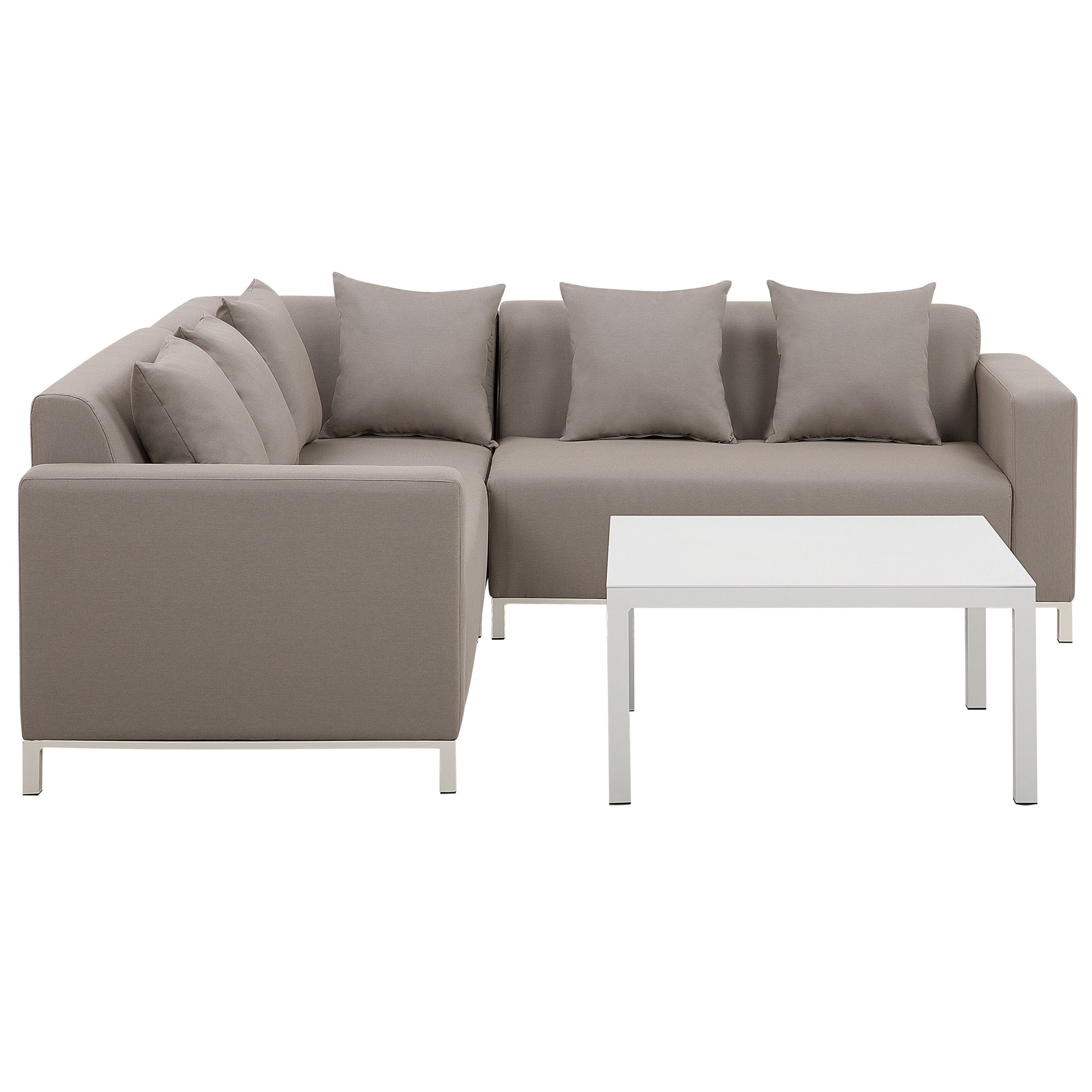 Have-hjørnesofasæt 5 personers BELIZE Beige Højrevendt