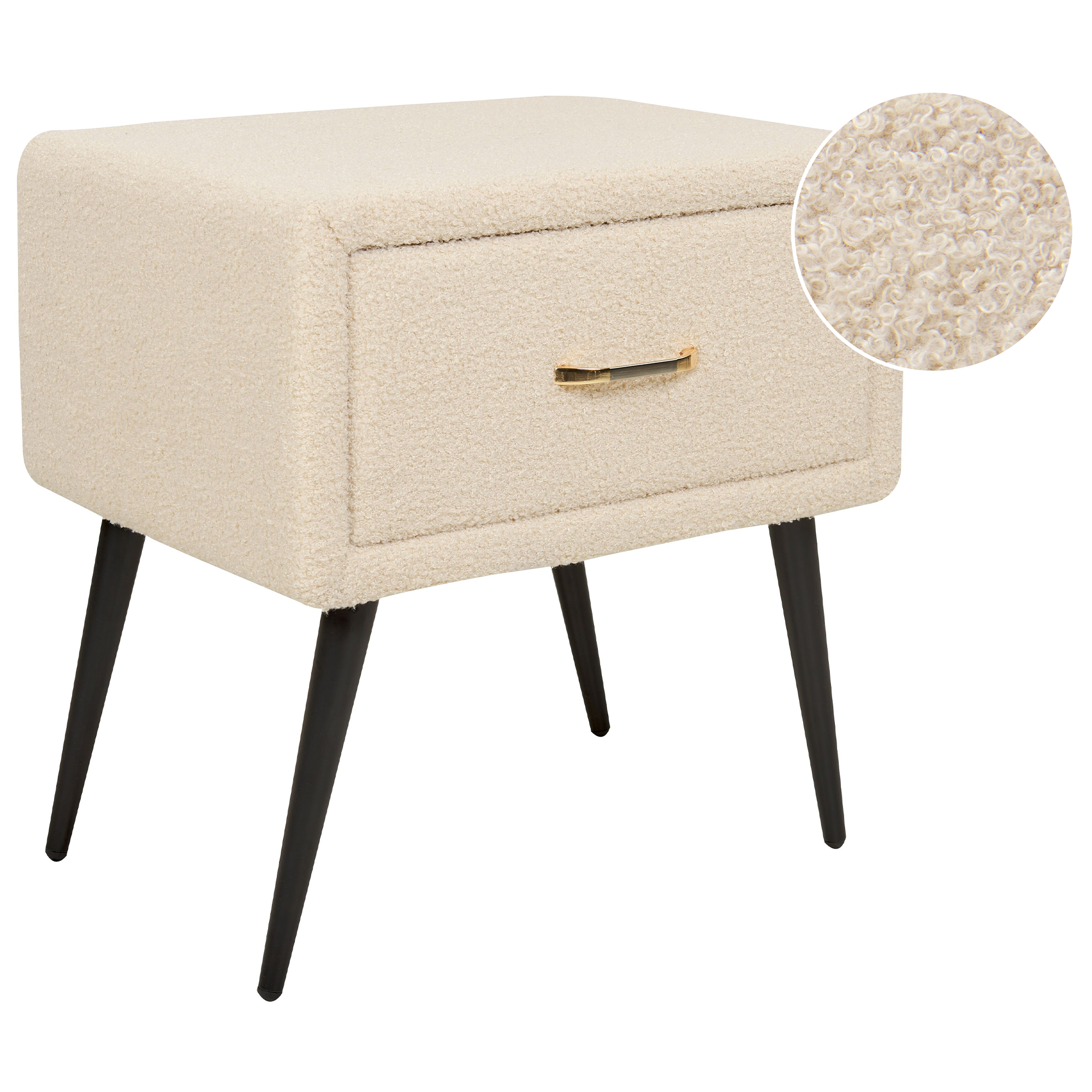 Natbord med 1 skuffe FLAYAT Boucle Beige