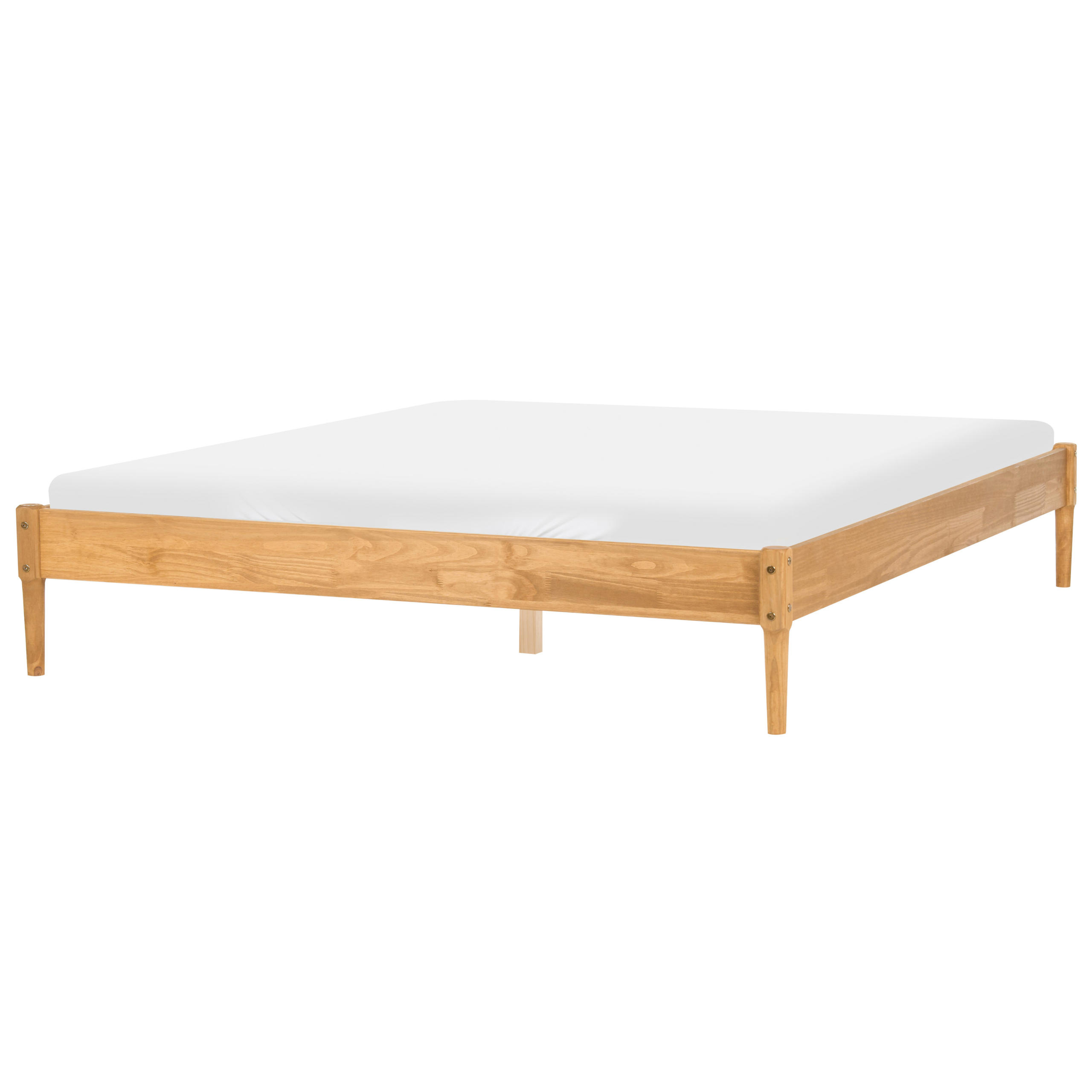 Seng uden hovedgærde Fyretræ VEYRAC 180 x 200 cm Lysebrun