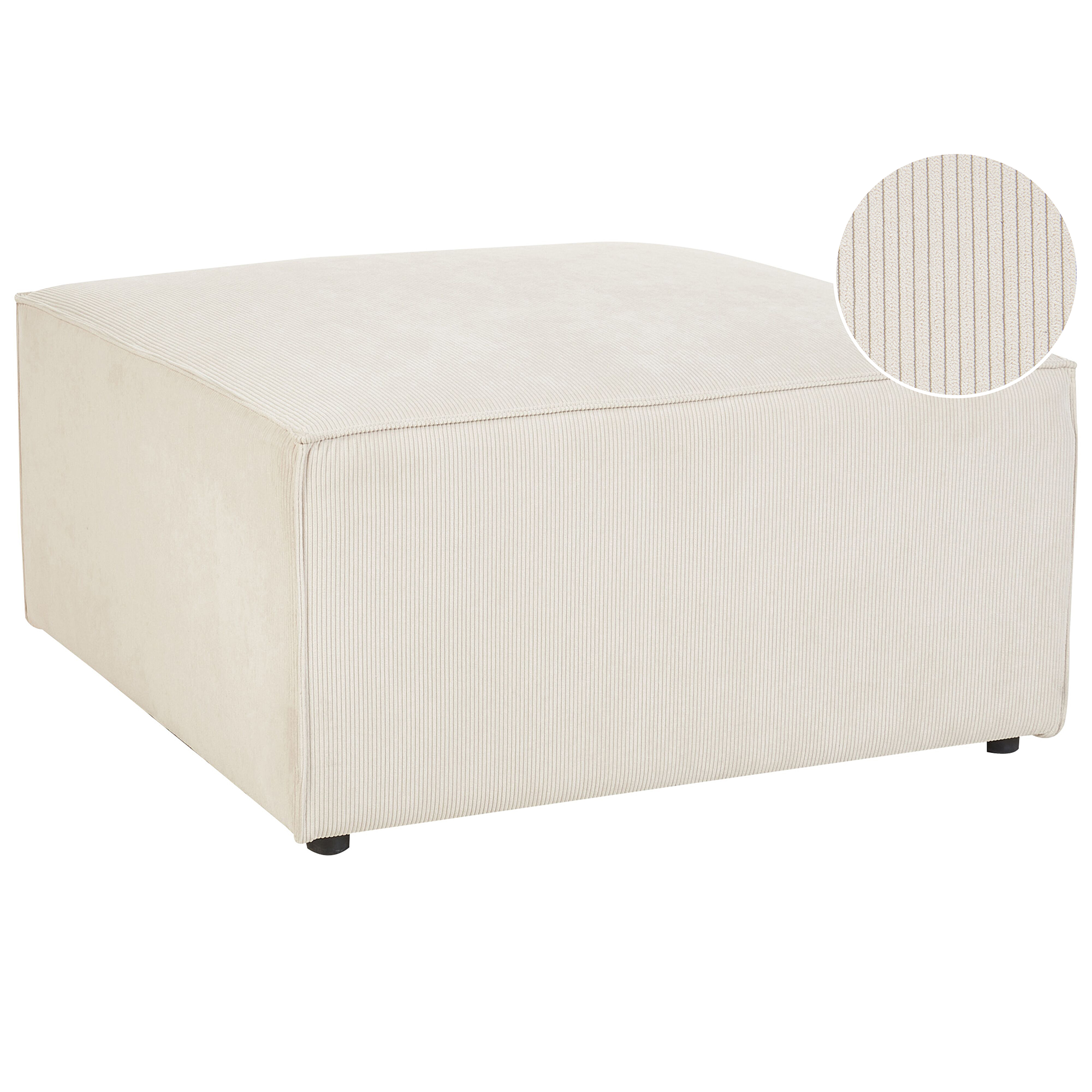 Fodskammel LEMVIG Fløjl Lys Beige