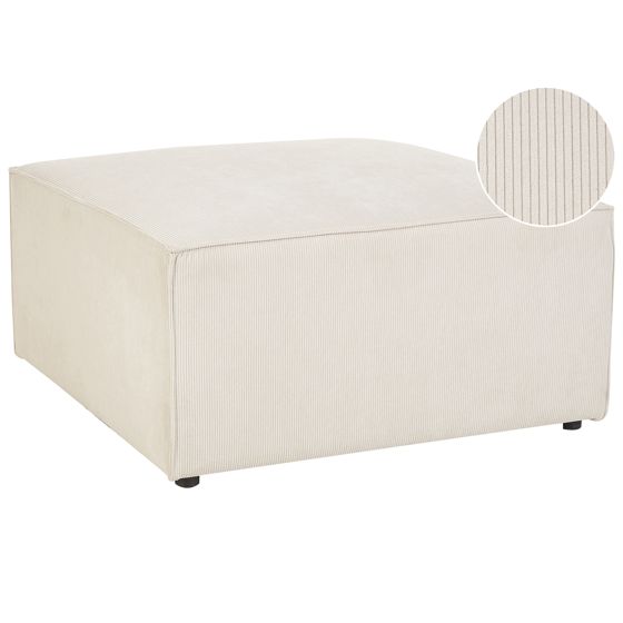Fodskammel LEMVIG Fløjl Lys Beige