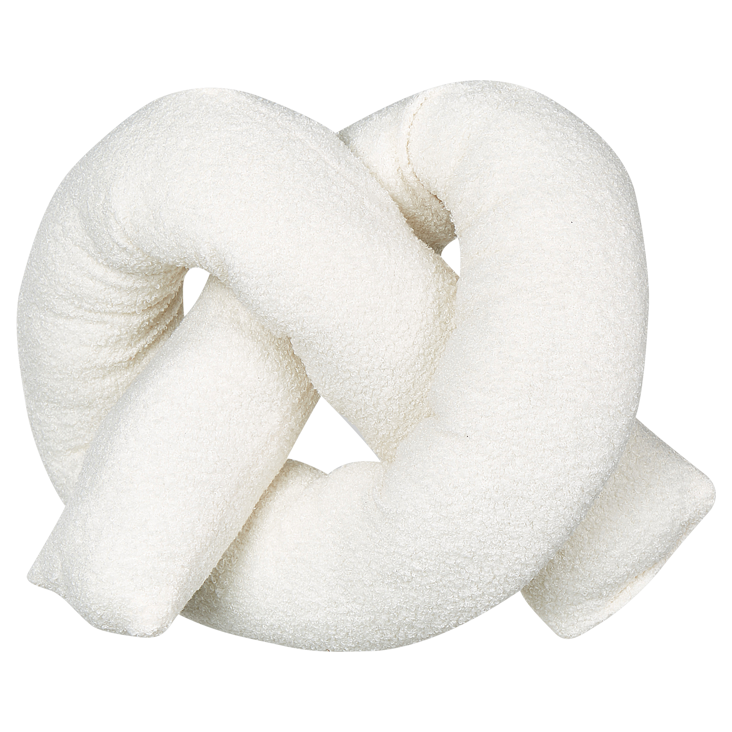 Pyntepude GLADIOLUS 172 x 14 cm Boucle Cremehvid Ensfarvet