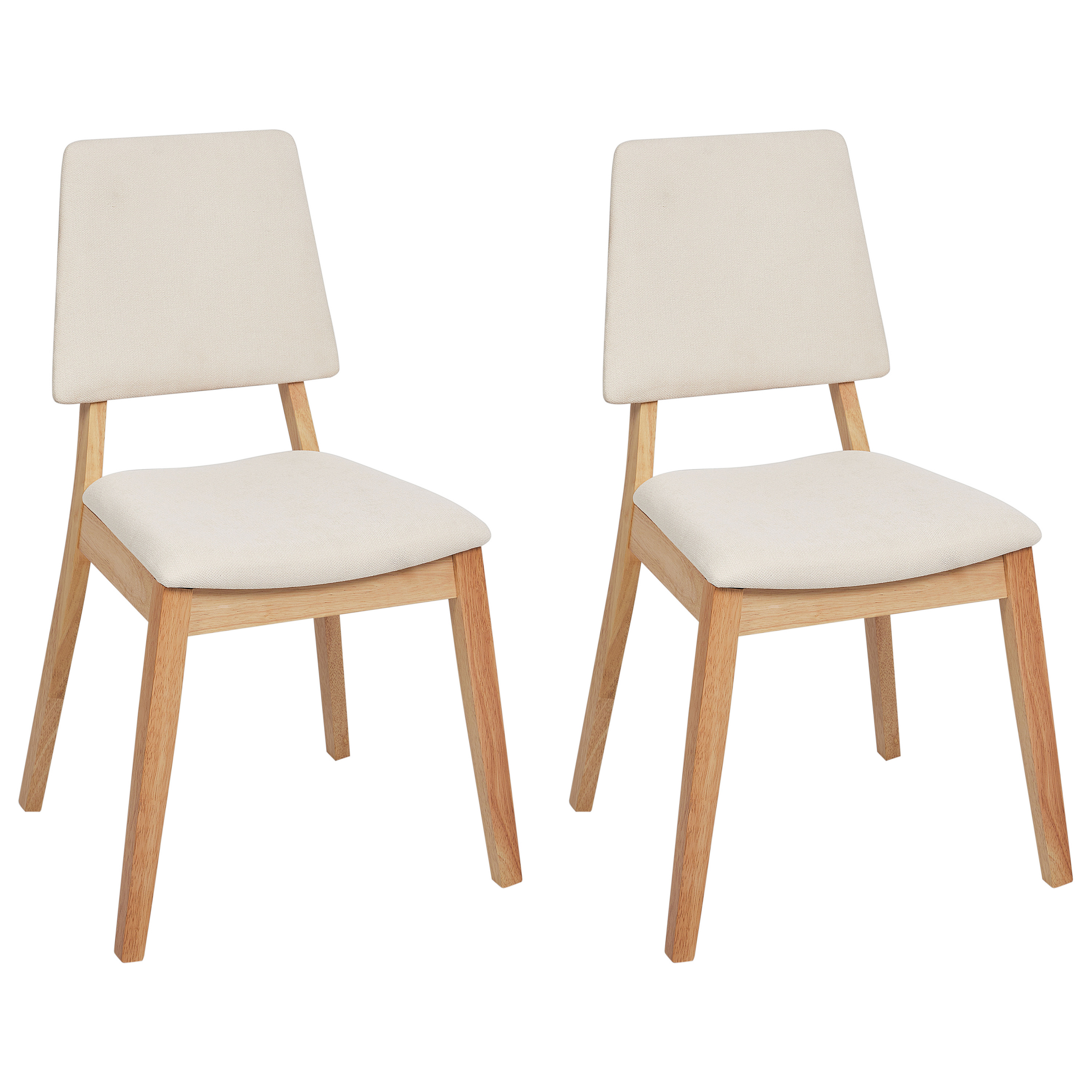 Sæt med 2 spisebordsstole MERRILL Træ Lys Beige