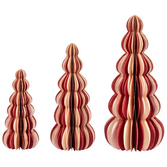 Sæt af 3 figurer DHAULAGIRI 15/20/25 cm Juletræ Rød
