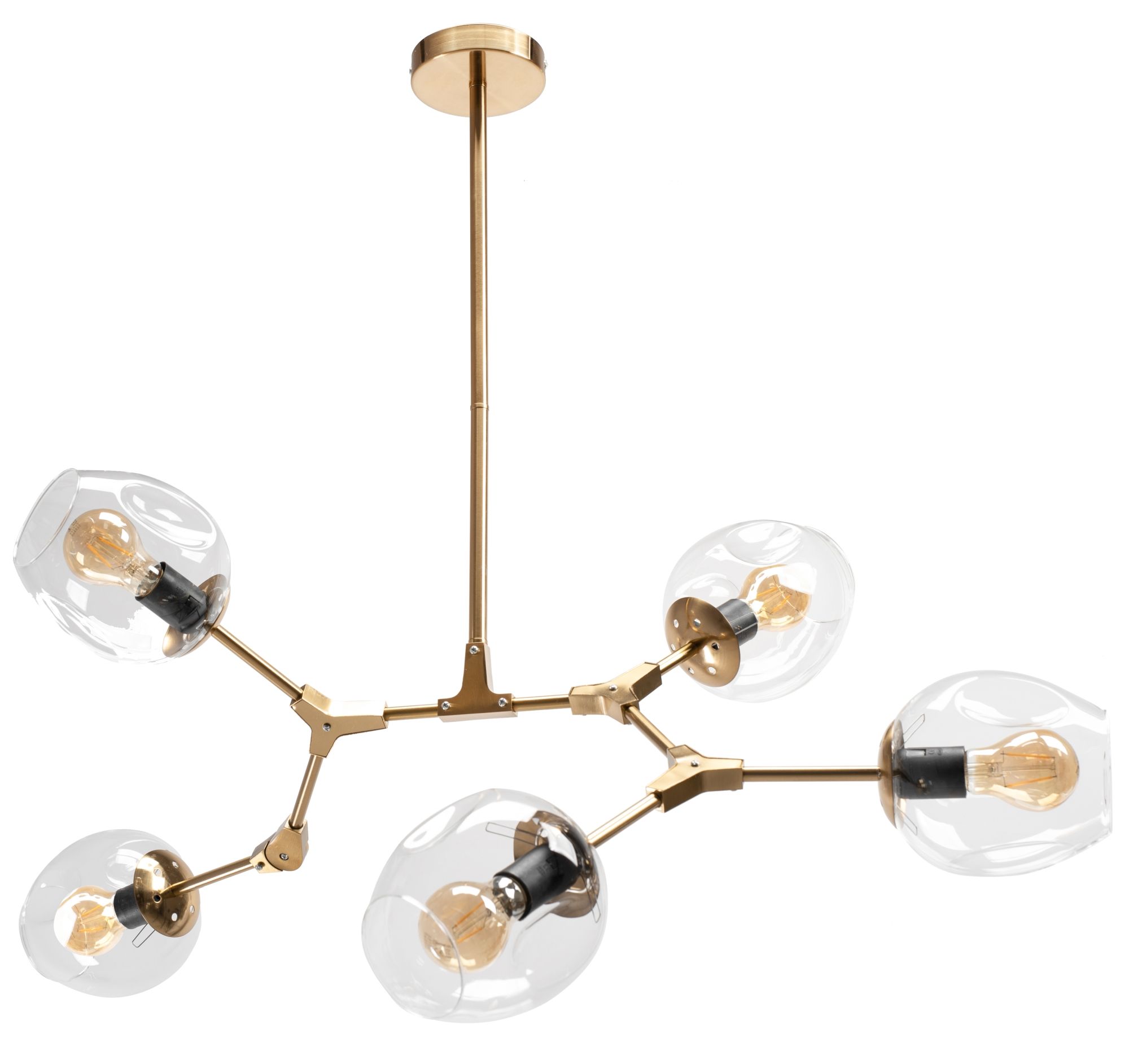 TOOLIGHT hængende loftlampe APP506-5C Guld 105x105x50cm