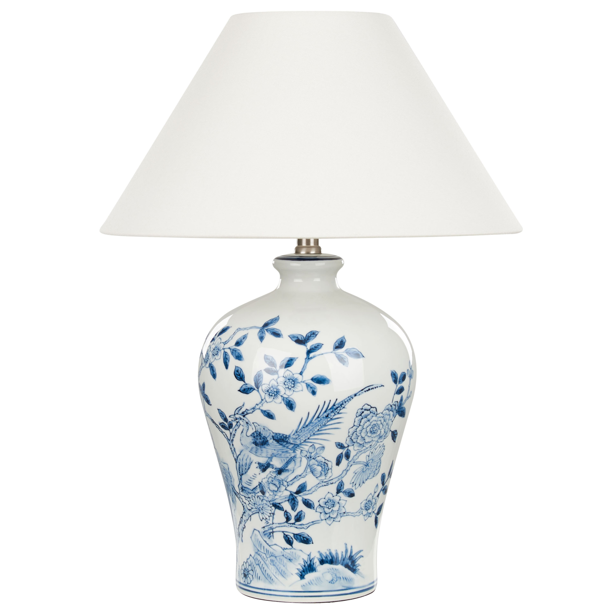 Bordlampe MAGROS Porcelæn Hvid/blå