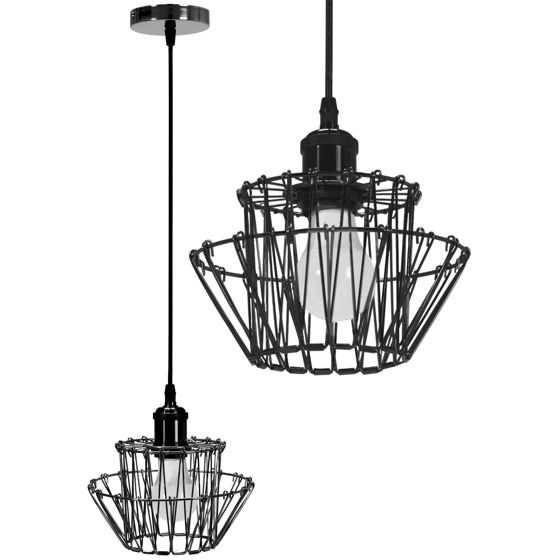 TOOLIGHT hængende loftlampe APP941-1CP SET 36CM Sort 17x20x20cm