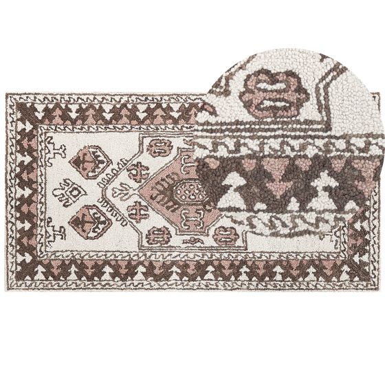 Gulvtæppe TOMARZA Multifarvet 80 x 150 cm Uld