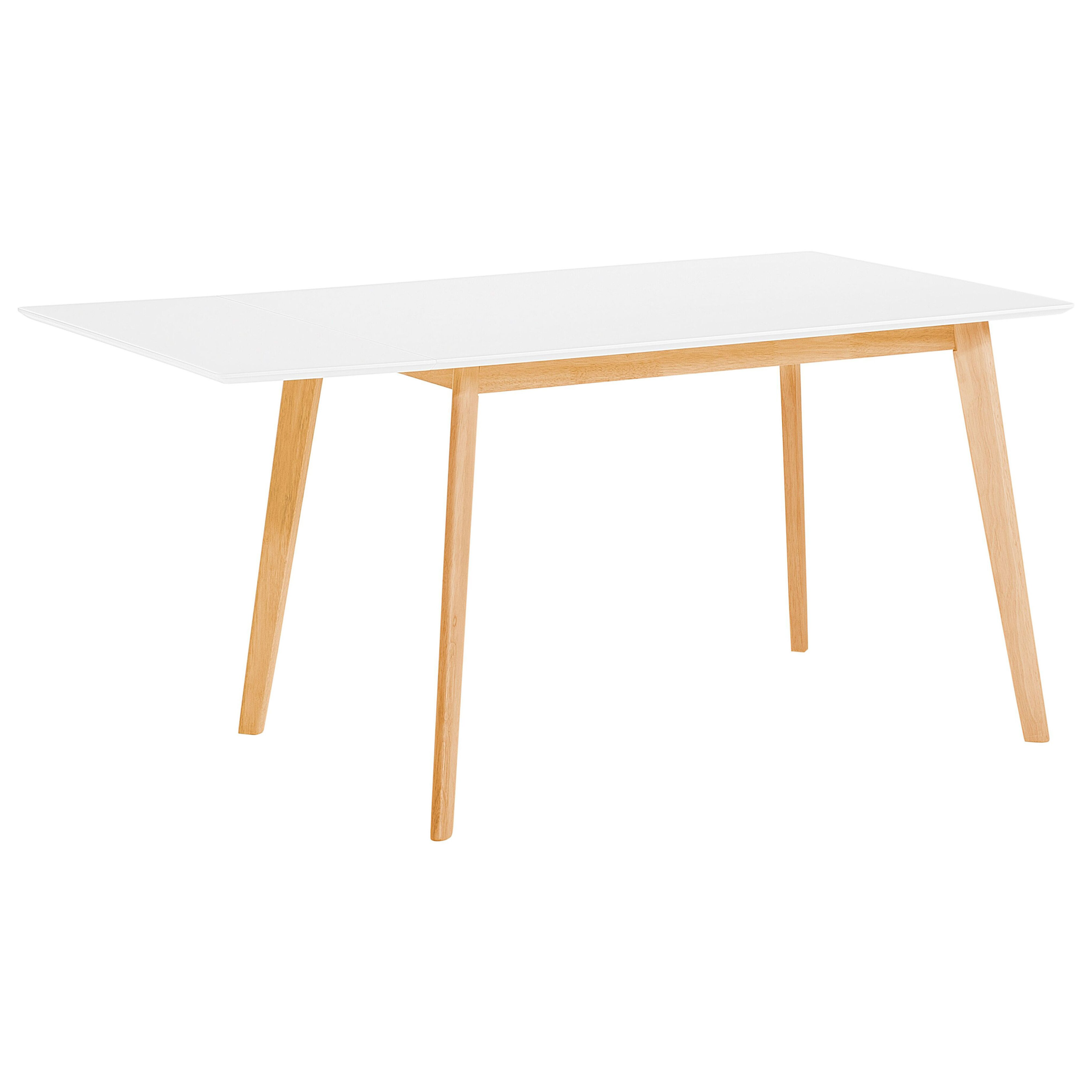 Spisebord med udtræk MEDIO Hvid 120/155 cm 80 cm