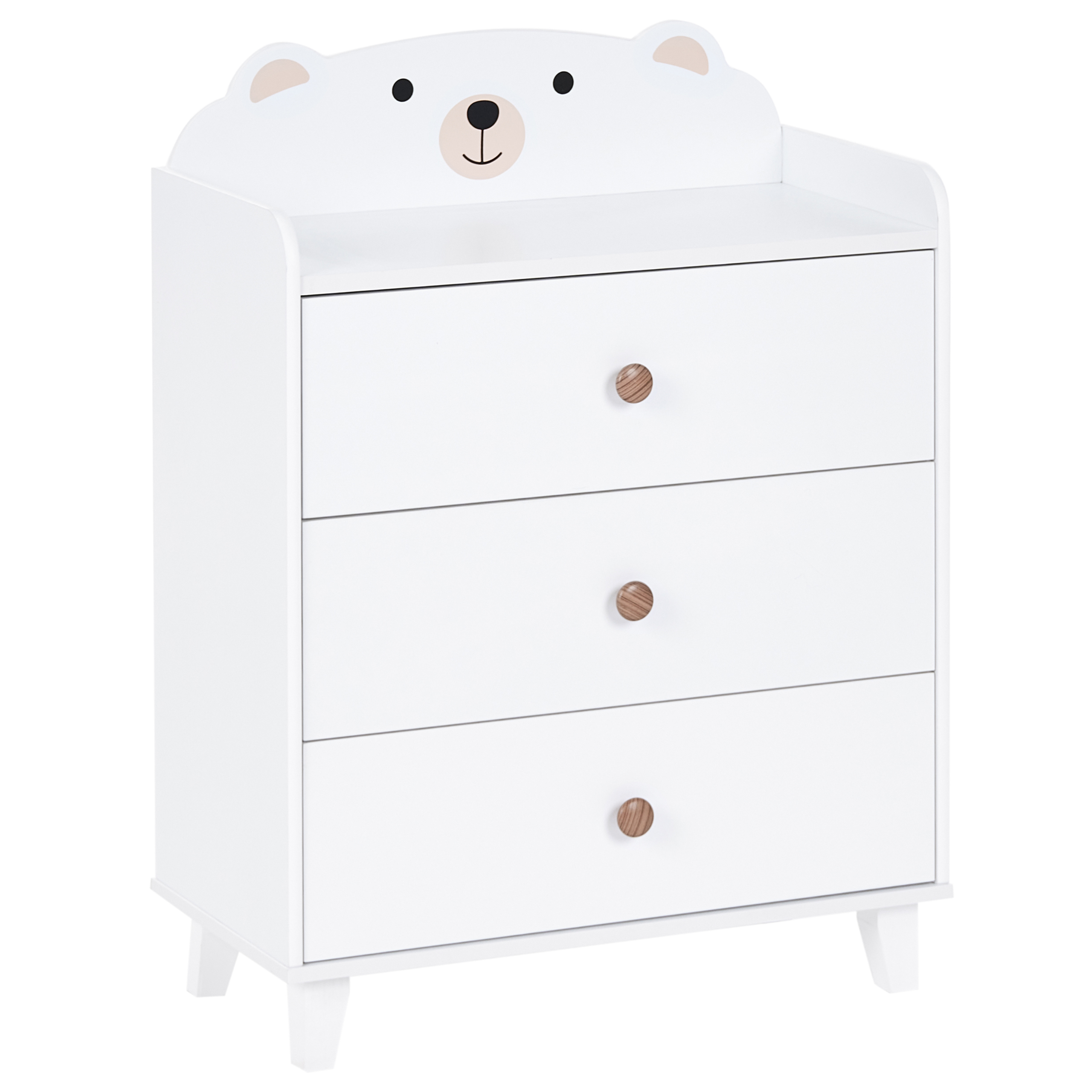 3 skuffers commode MIMILI 79 cm Hvid