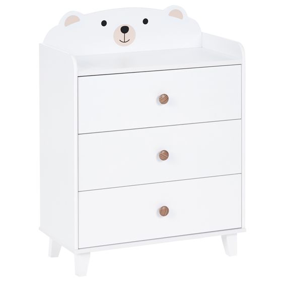 3 skuffers commode MIMILI 79 cm Hvid