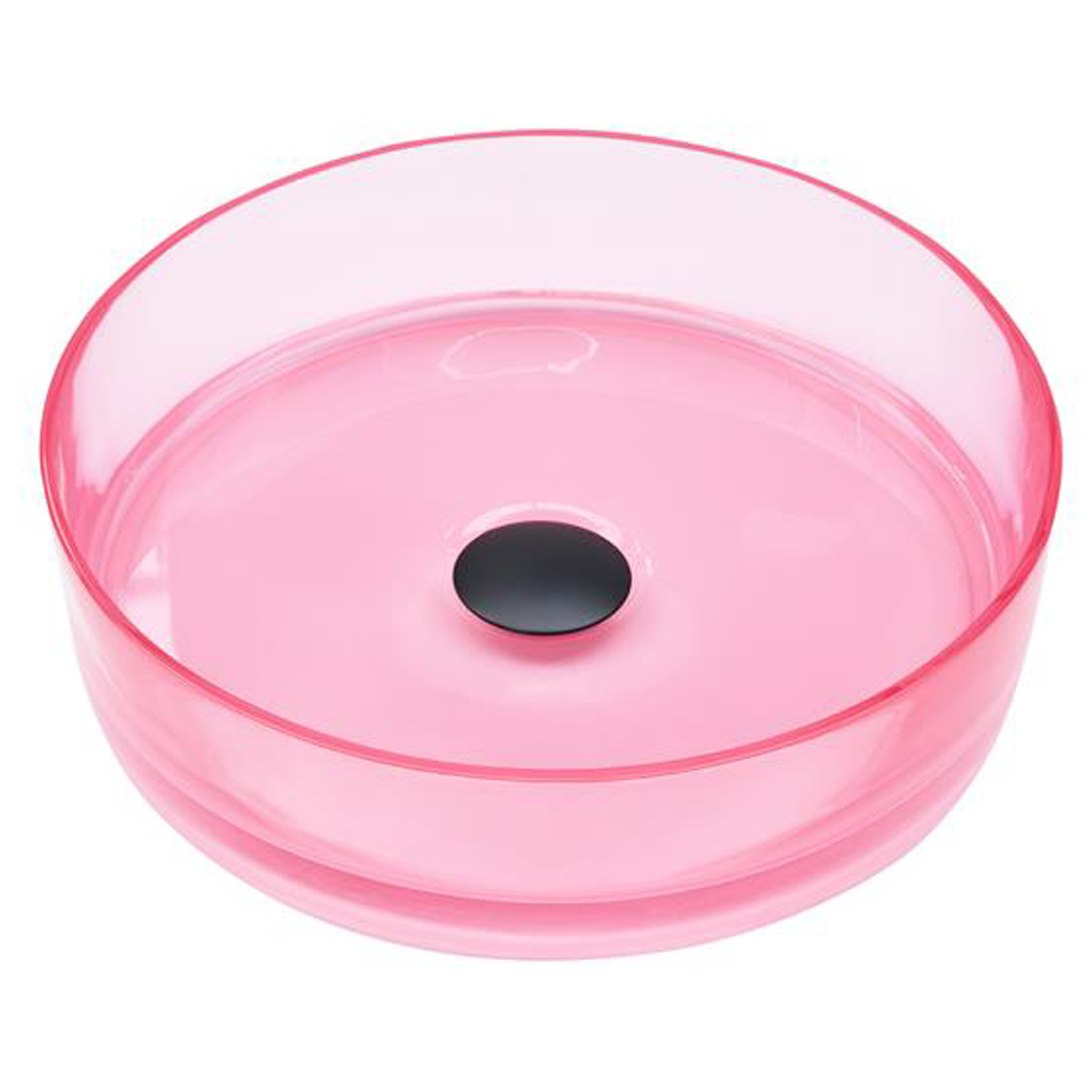 Vask til bordplade TOLOSA ⌀ 36 cm Fast overflade Lyserød