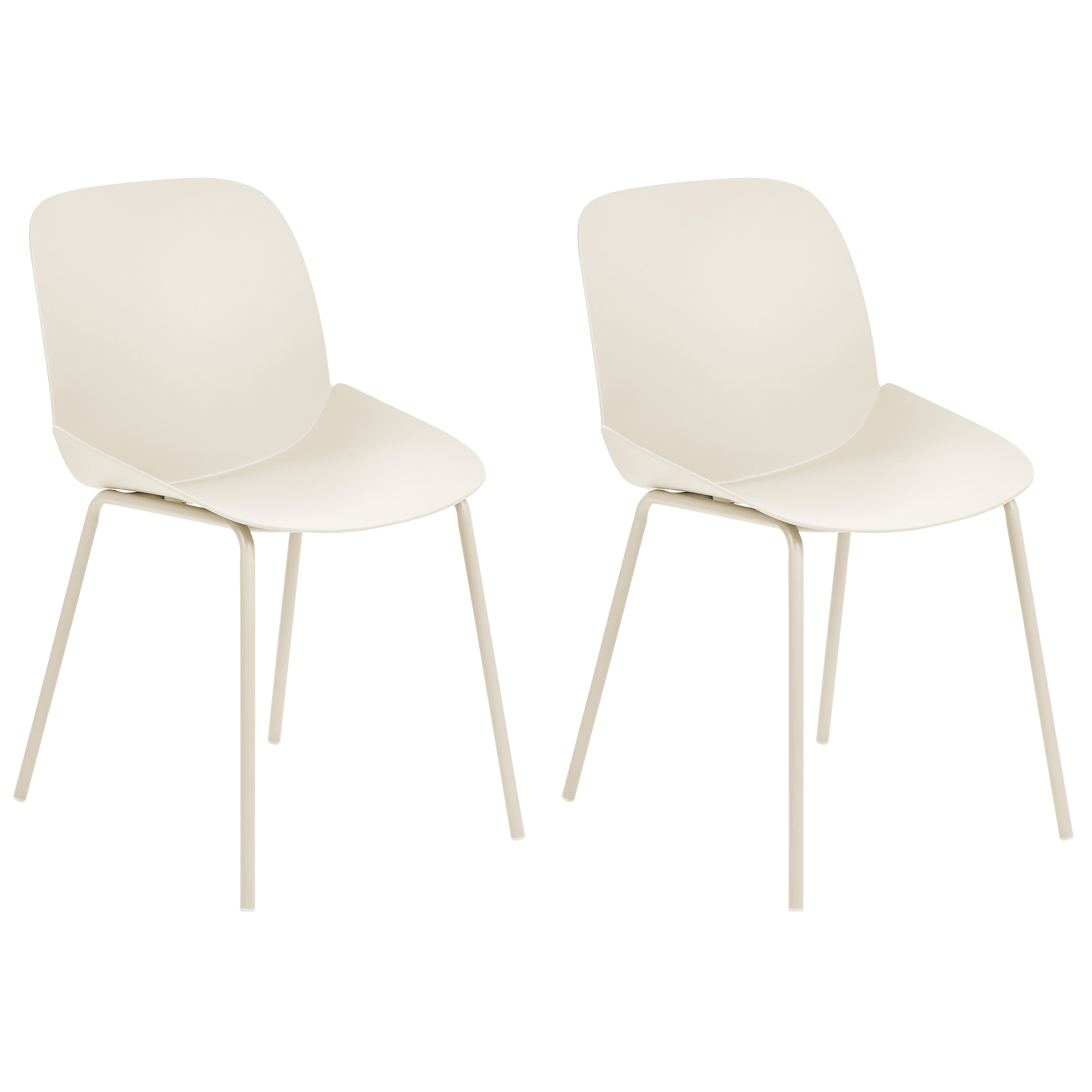 Sæt med 2 spisebordsstole MILACA Beige