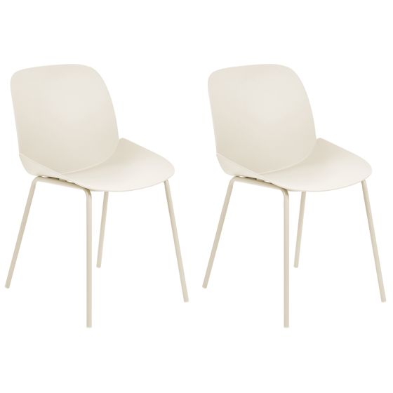 Sæt med 2 spisebordsstole MILACA Beige