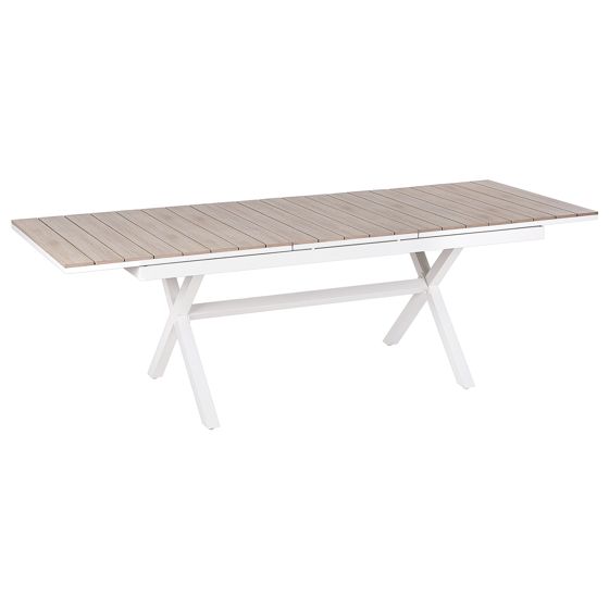 Havebord med udtræk FANES 184/242 cm 90 cm Metal Hvid