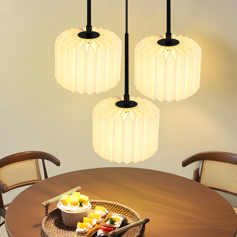NETTLIFE Pendellampe spisebord vintage hængelampe - pendellampe stue spisestuelampe 3 flammer hvid