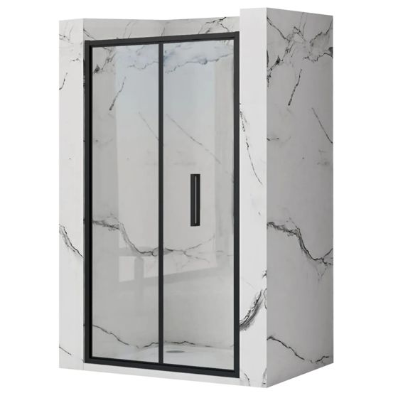 REA sammenfoldelig brusedør RAPID FOLD 80 Sort, 2,5x80x190cm