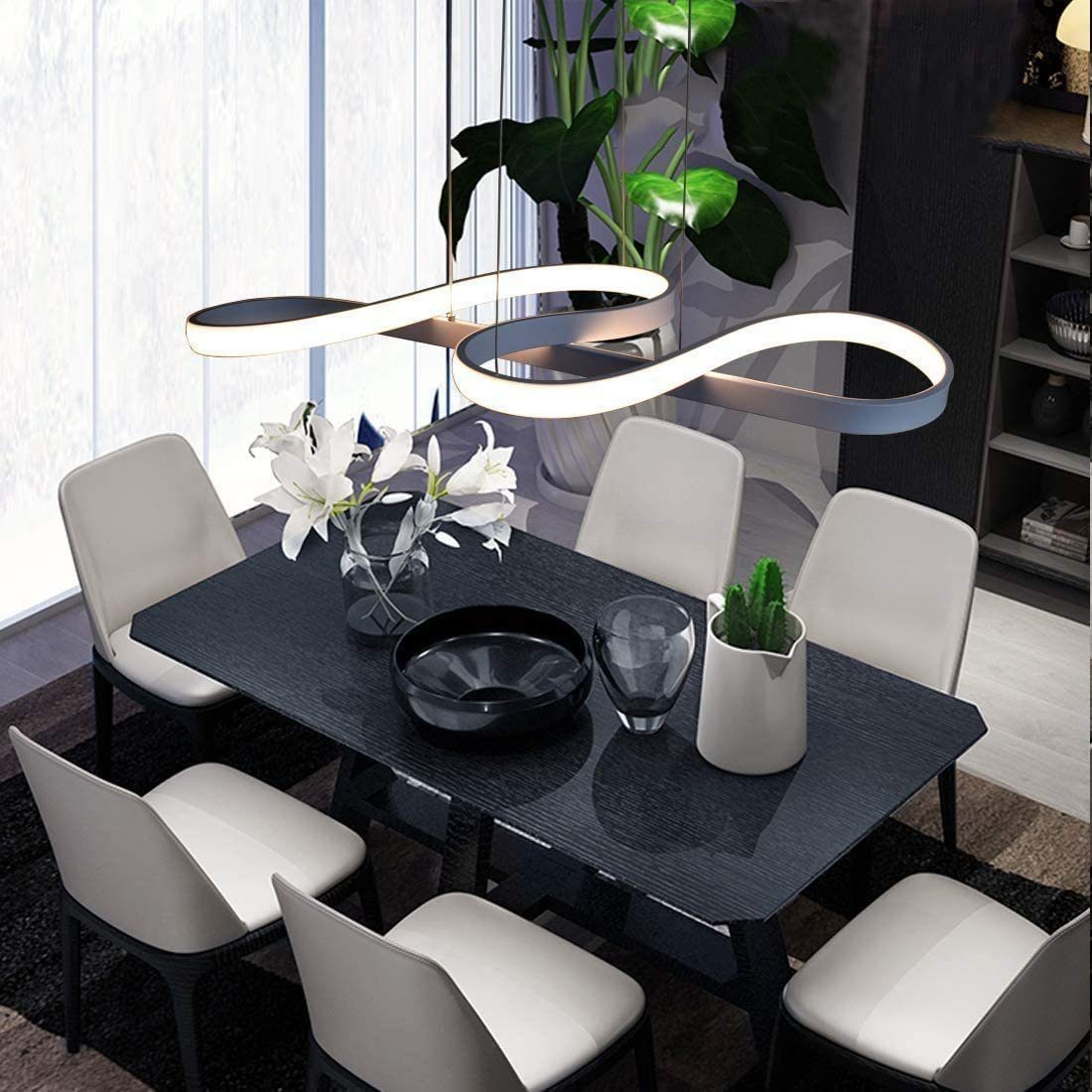 NETTLIFE LED - pendellampe hvid, 47W, diameter, 75cm, aluminium, dæmpbar, stue hvid, soveværelse, spisestue, moderne
