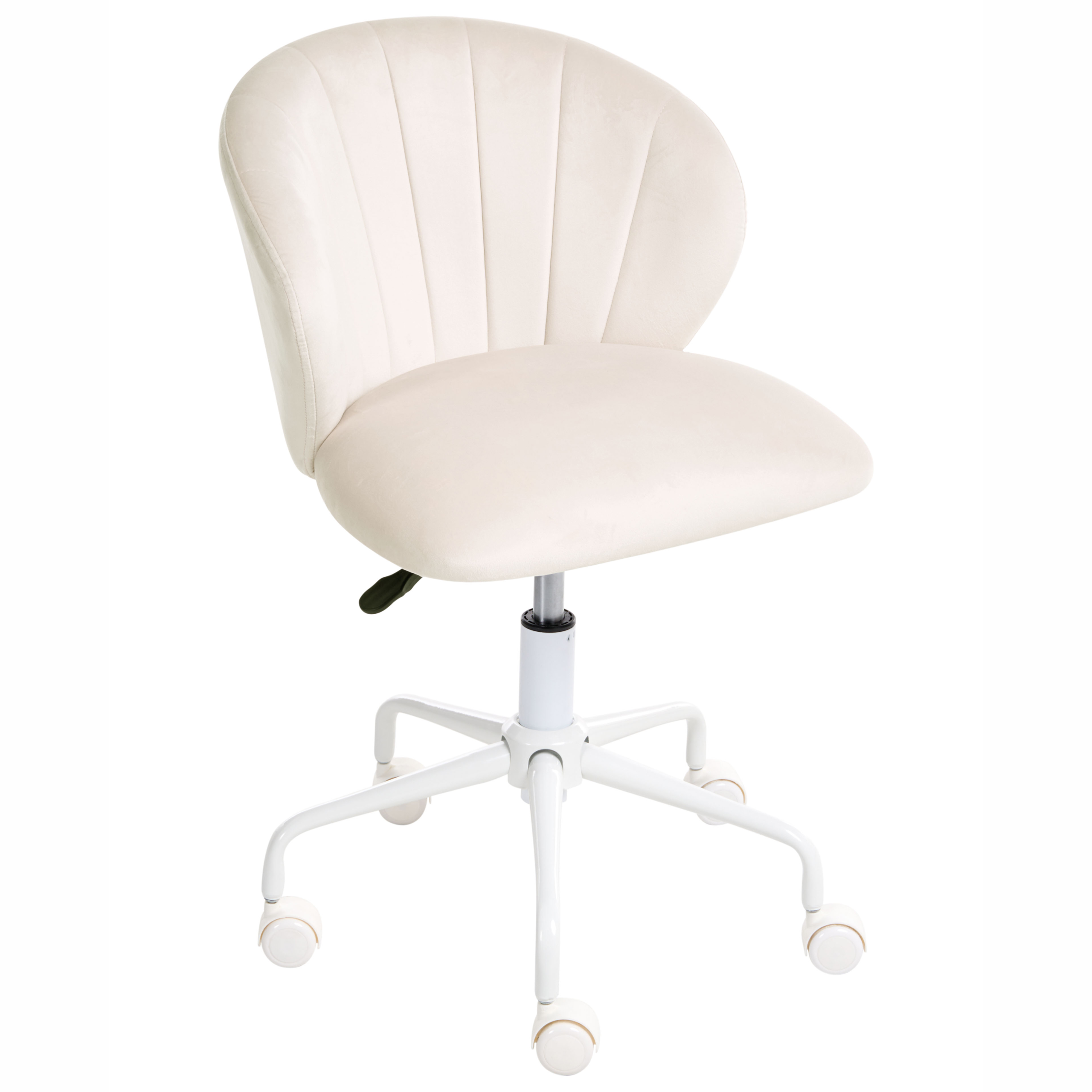 Skrivebordsstol CHEERFUL Velour Cremehvid