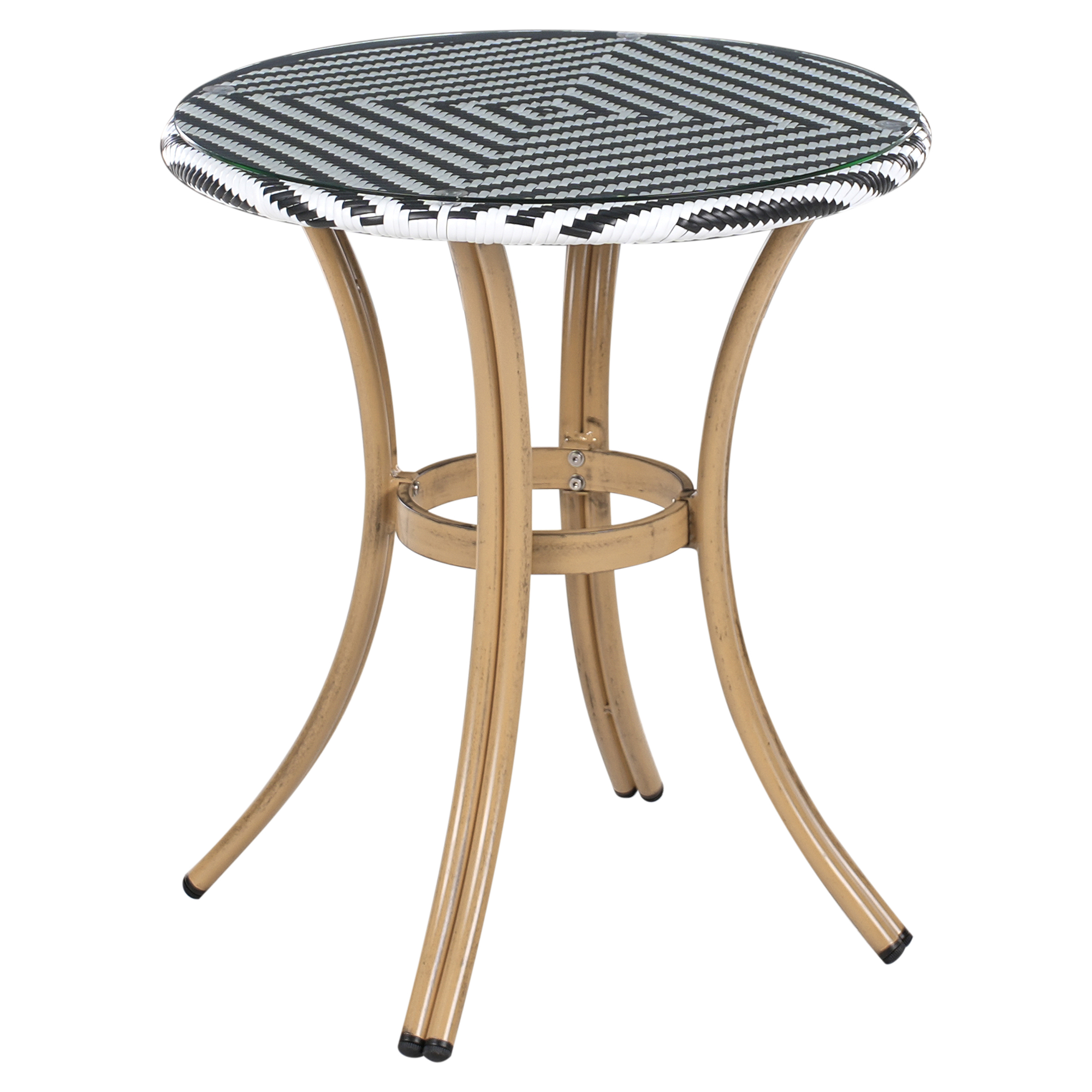 Bistro bord RIFREDDO 70 cm 70 cm Hærdet glas Sort