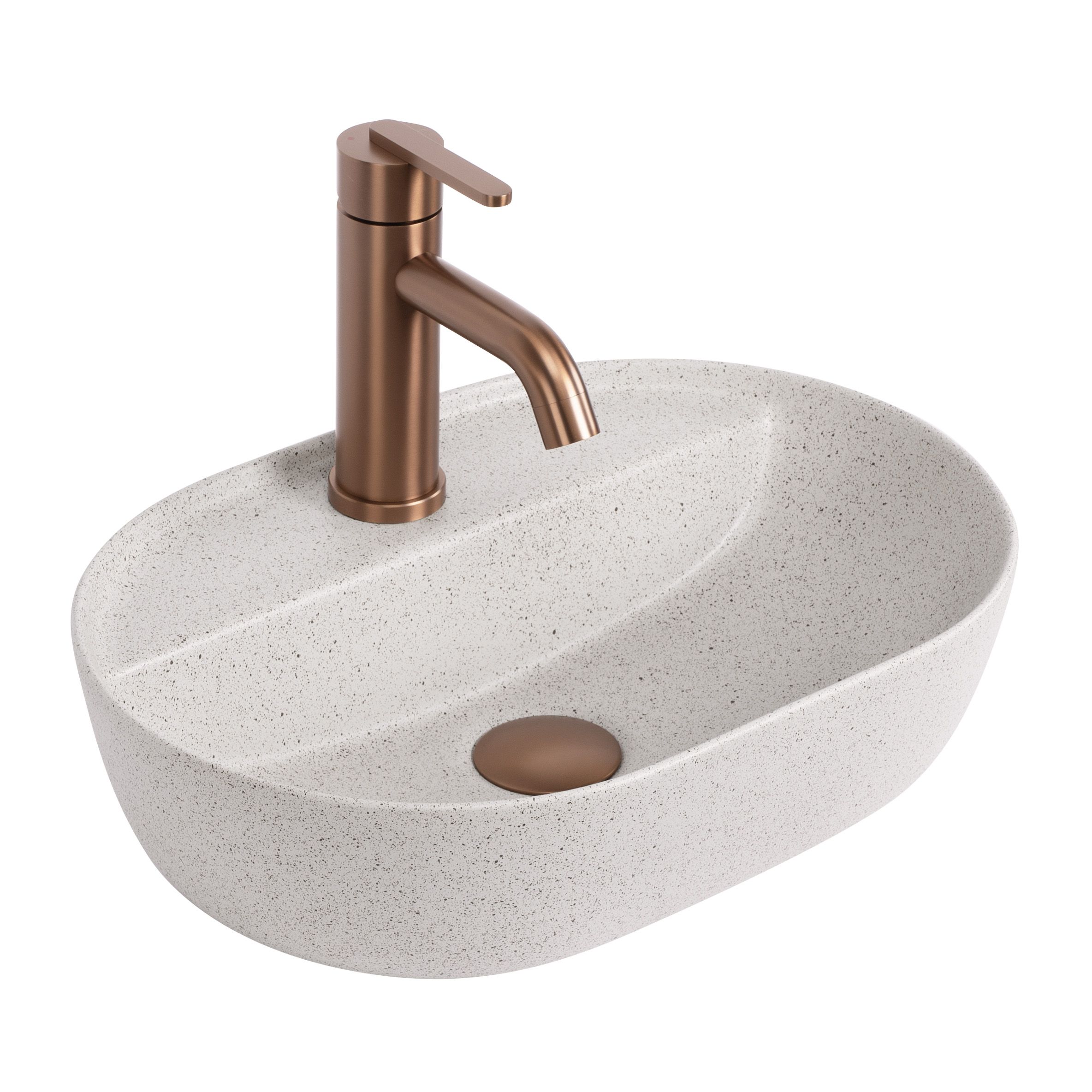REA bordmonteret håndvask Aura 42 Sandy Beige, 42x30x12cm