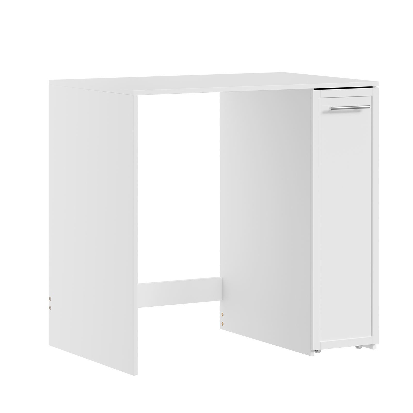 Badeværelsessidekabinet med skuffe, hvid, 60x25x88 cm, BZR229-W