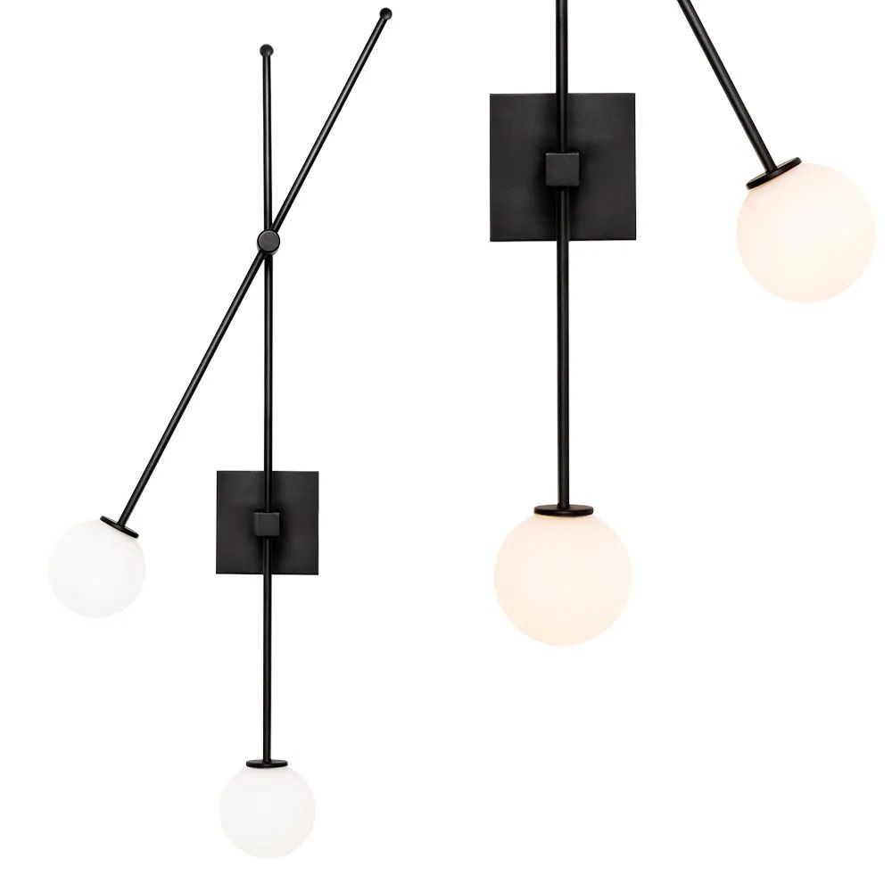 TOOLIGHT væglampe APP1595-2W Sort 100x10x100cm