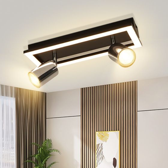 NETTLIFE 2-flammet GU10 moderne varm hvid justerbar LED loftspotlight 12W