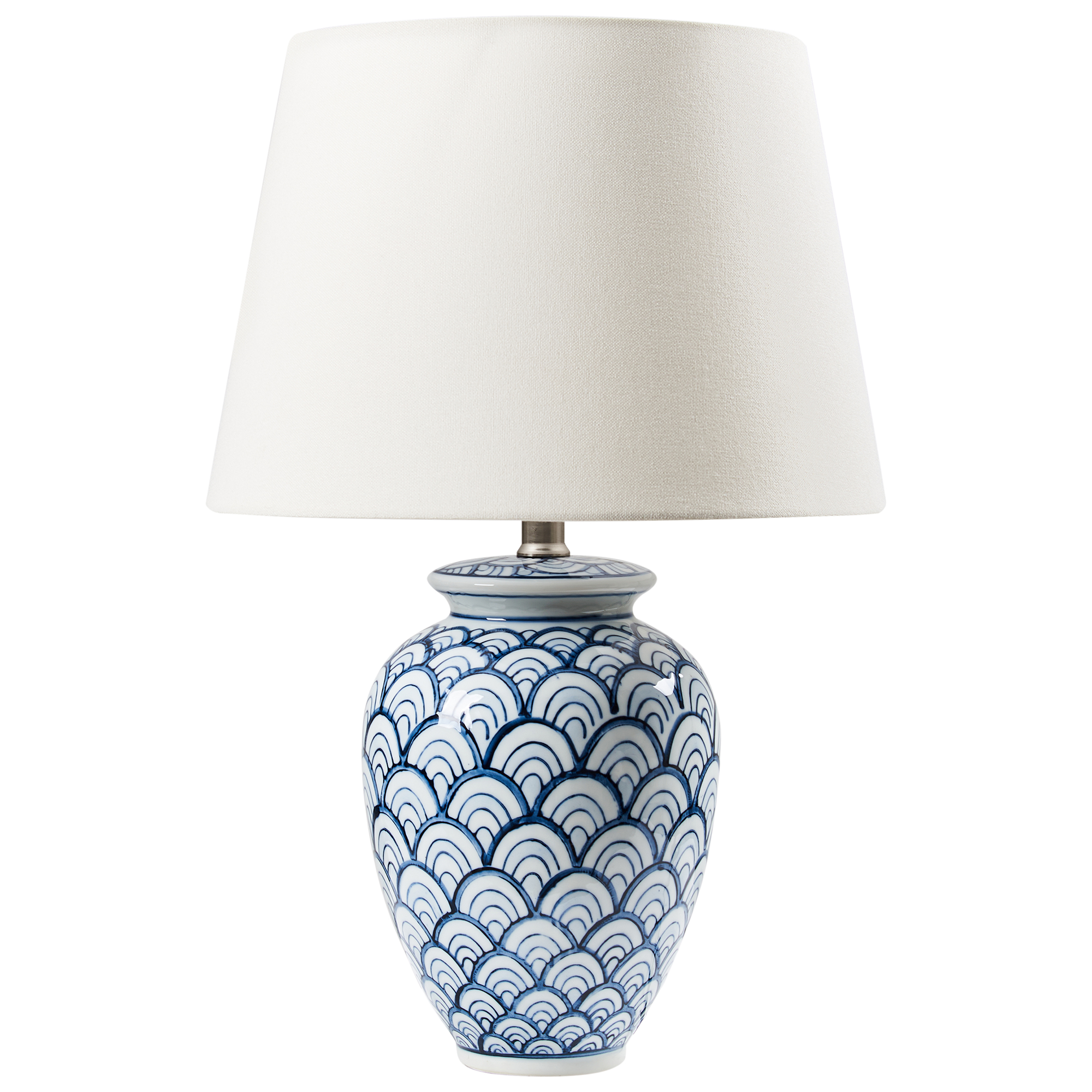 Bordlampe JAUCA Porcelæn Hvid/blå
